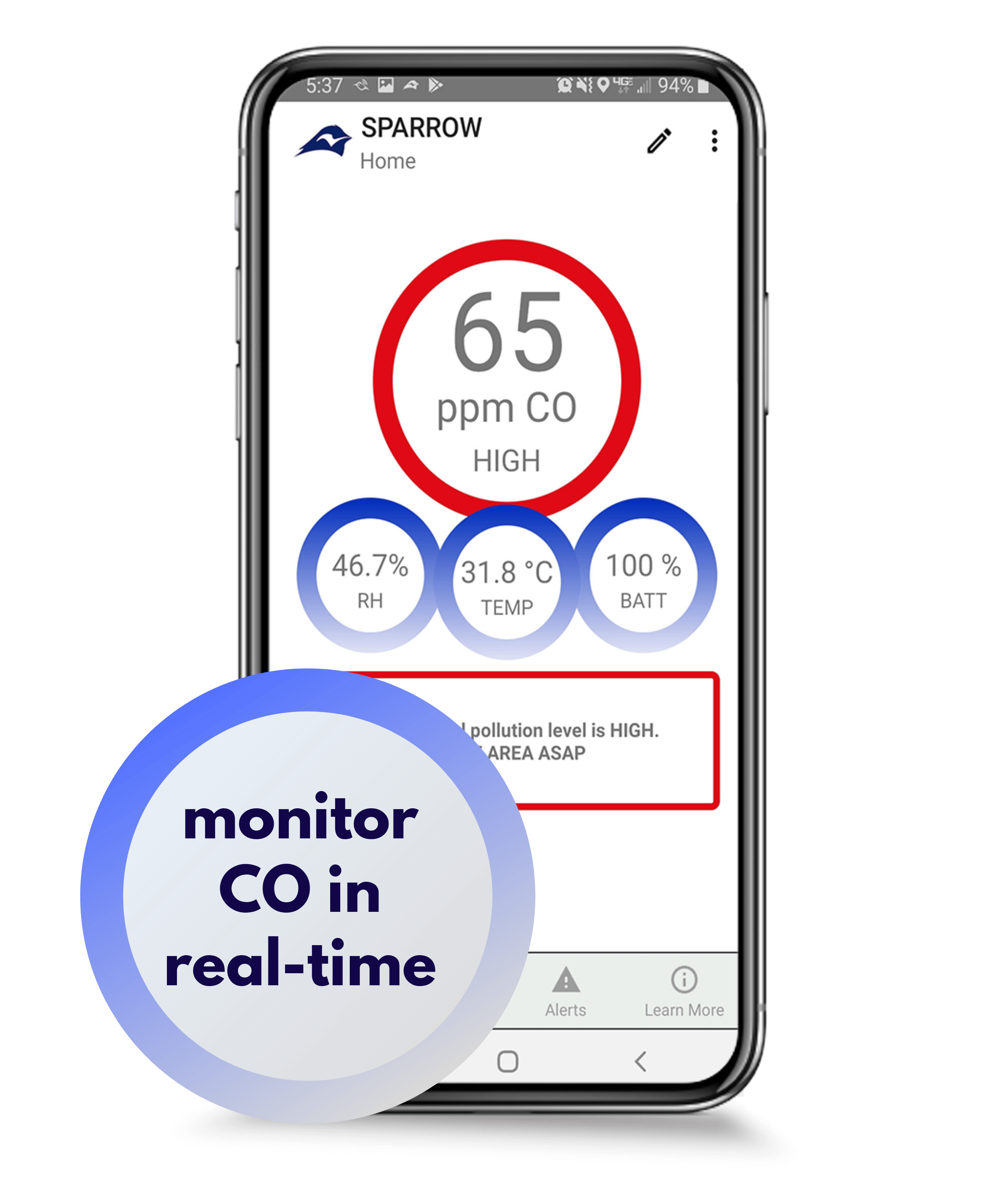 Home SPARROW CO & Air Quality Monitor