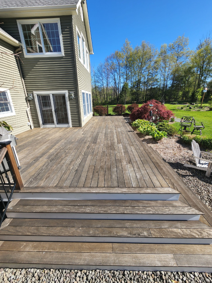 Clean and Stain Ipe Deck in Pine Bush, NY Sparta Soft Wash