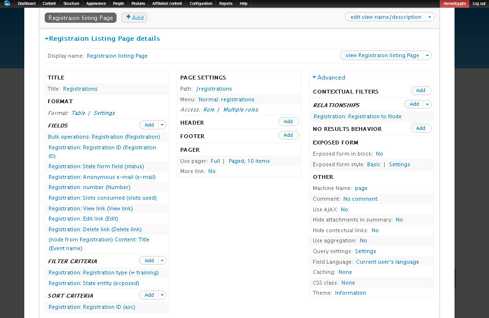 How to use entity registration module to create event registration