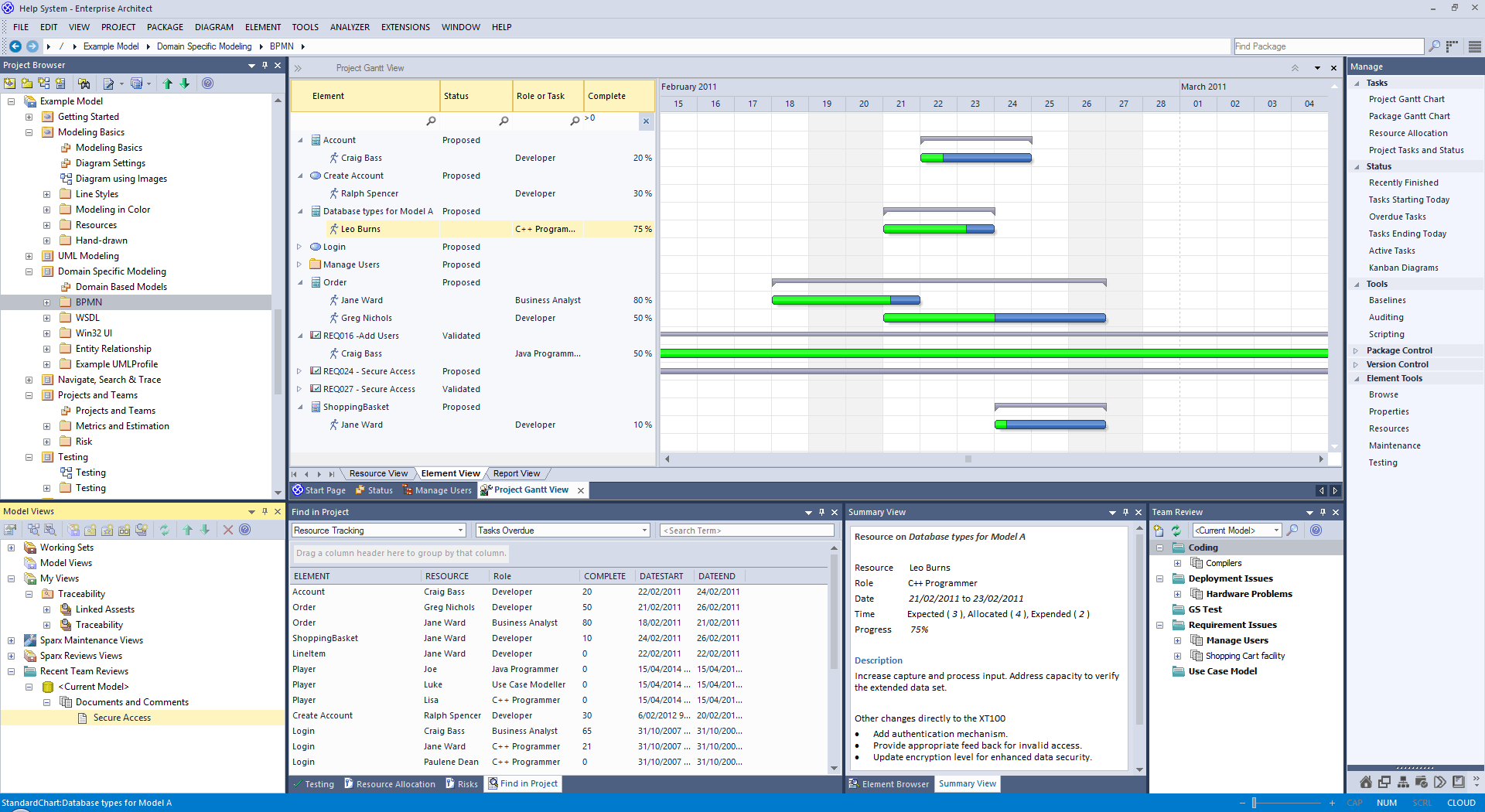 Project Management Enterprise Architect User Guide
