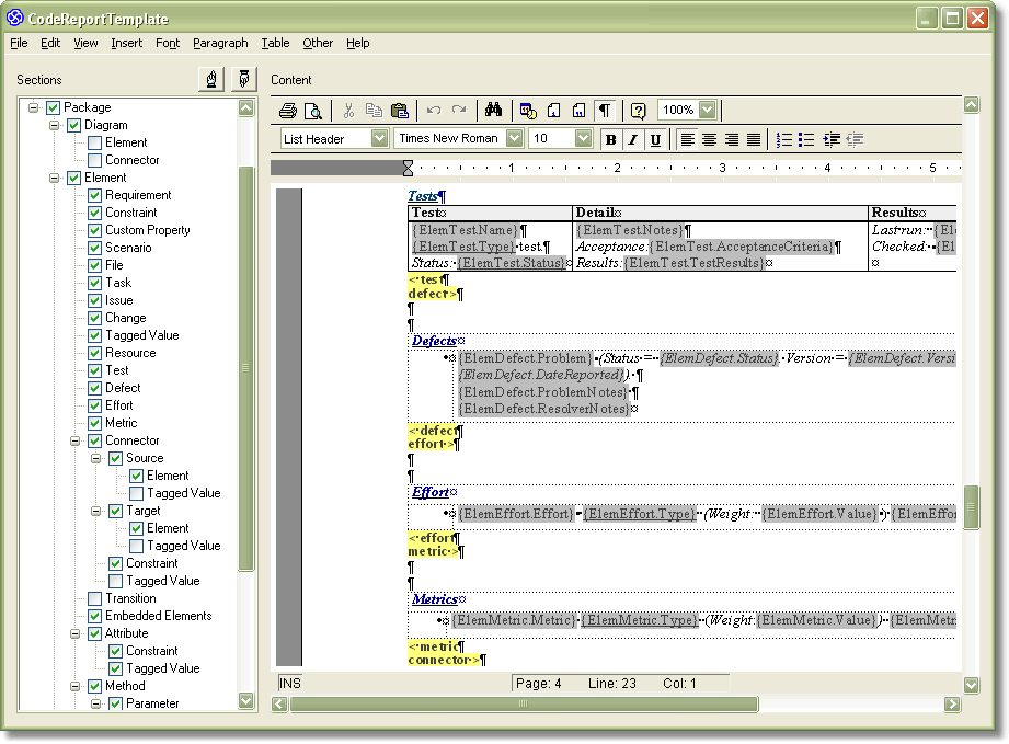 RTF Documentation Generation Tutorial in Enterprise Architect RTF