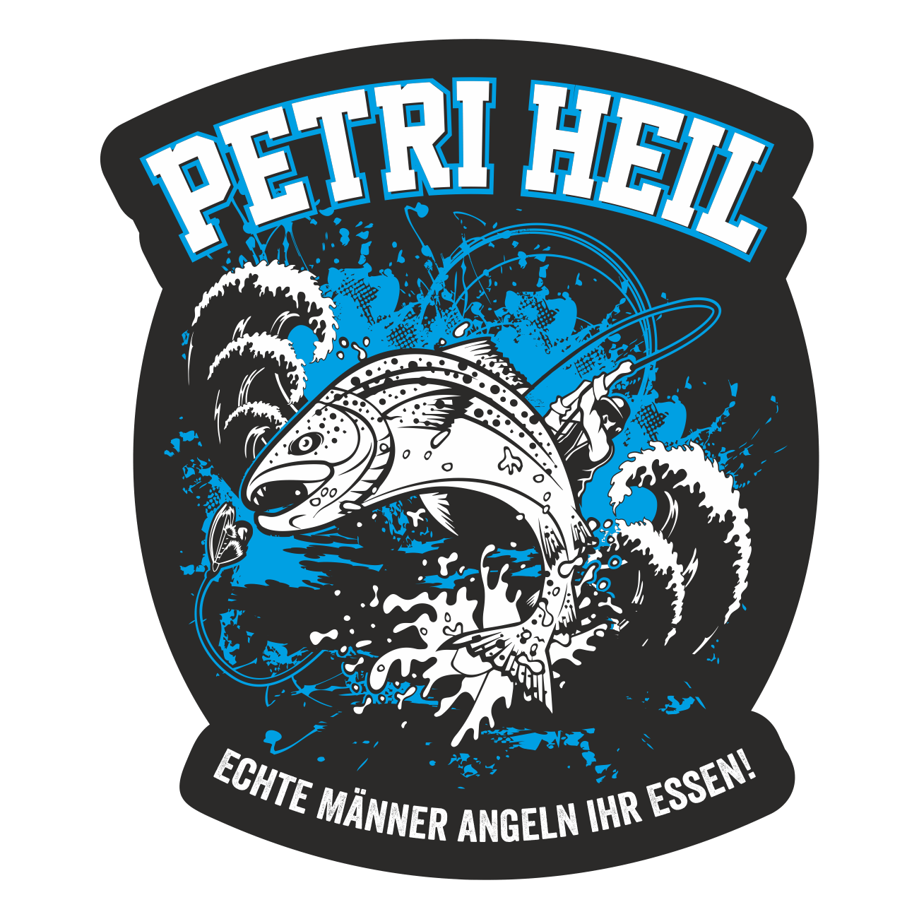 Aufkleber Petri Heil