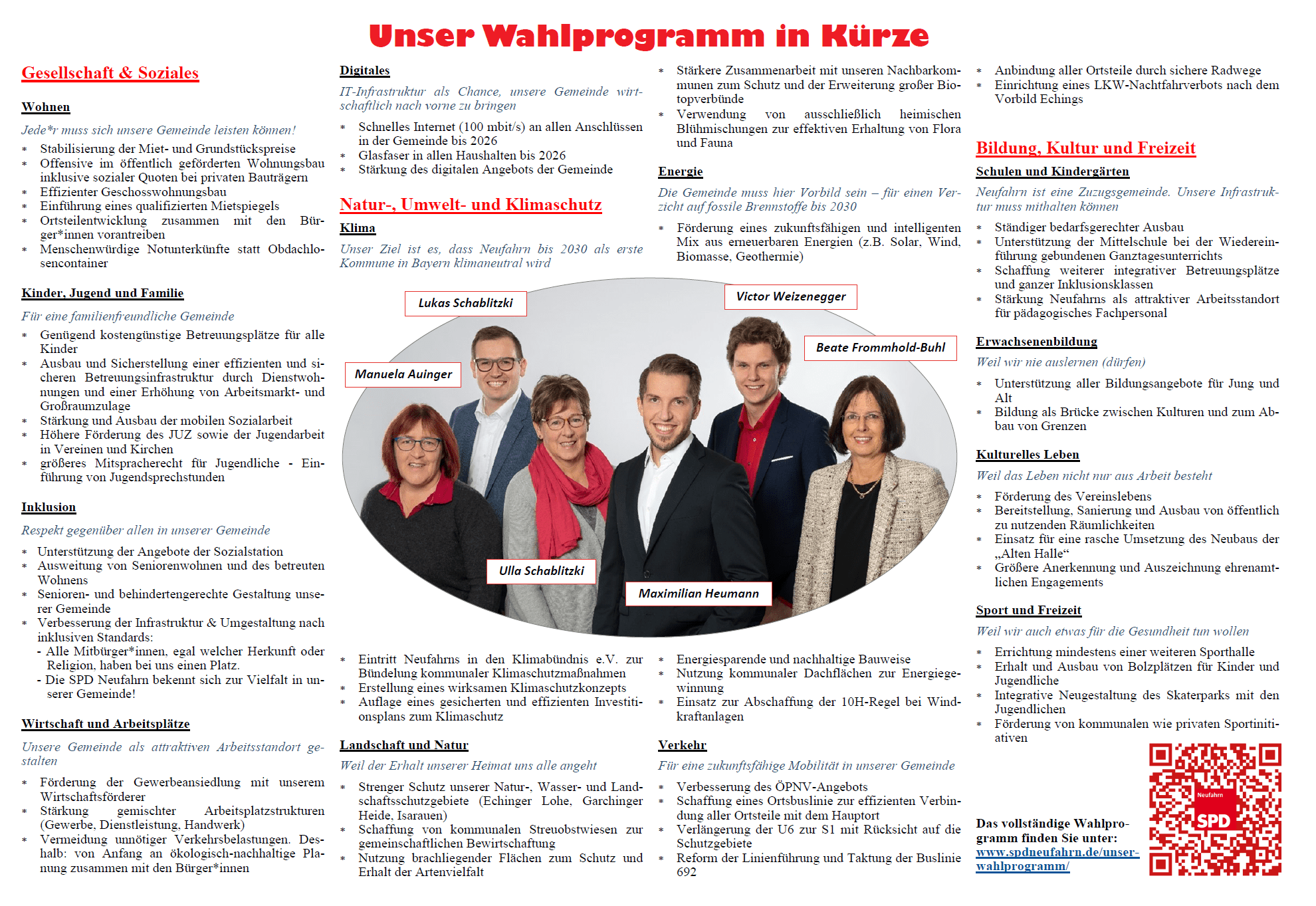 Unser Wahlprogramm SPD Neufahrn