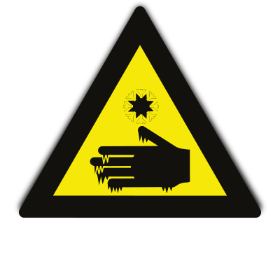 Beware of Cold Burns Safety Signs | Spear Labels.co.za