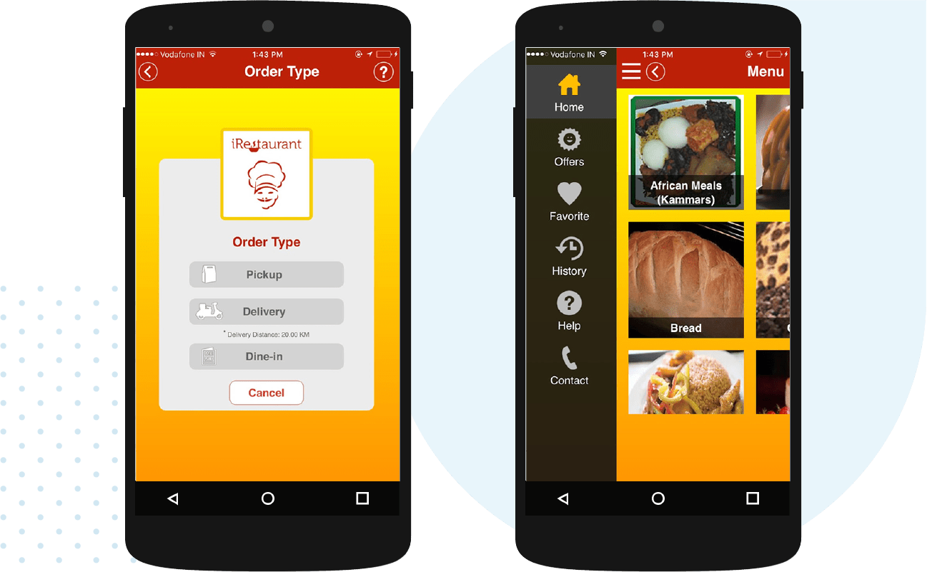 iRestaurant Online Food Ordering App SPEC INDIA