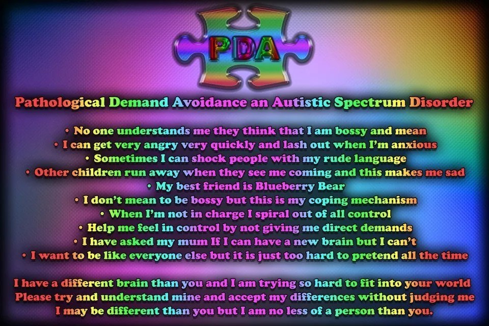 Today is Pathological Demand Avoidance (PDA) Awareness Day Special