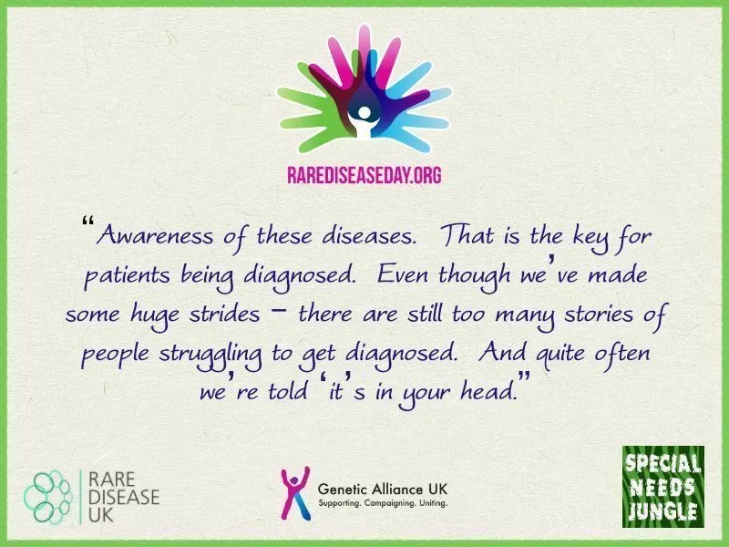 Rare Disease Day Hear our voice to help meet our needs Special Needs Jungle