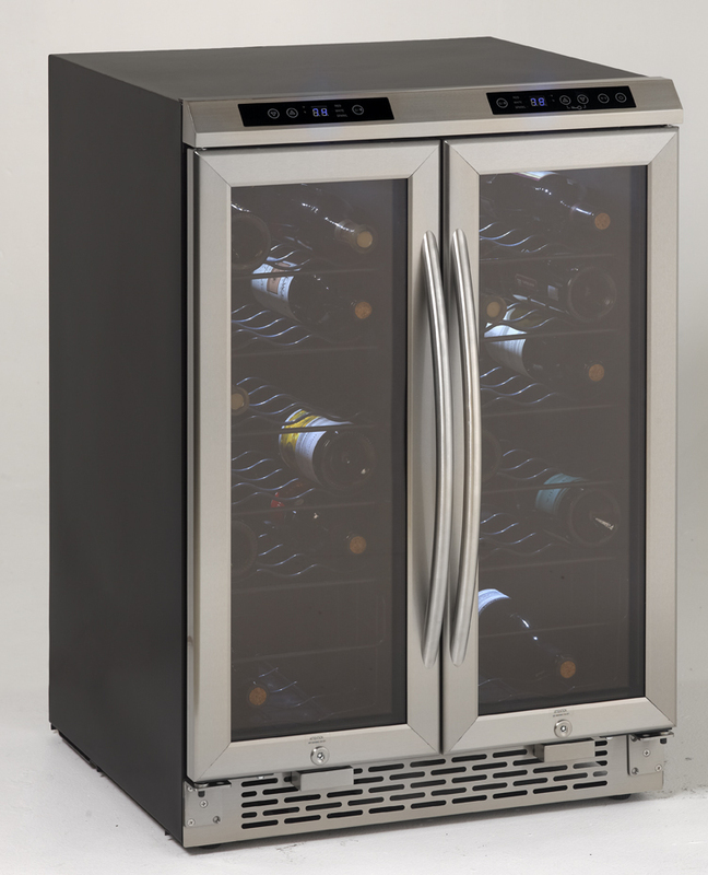 WCV38DZ Avanti SidebySide Dual Zone Wine Chiller BLACK WITH