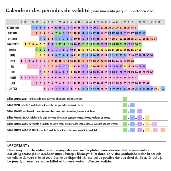 Billet Super Mini 1 Jour / 2 Parcs Disneyland Paris Marne La Vallee
