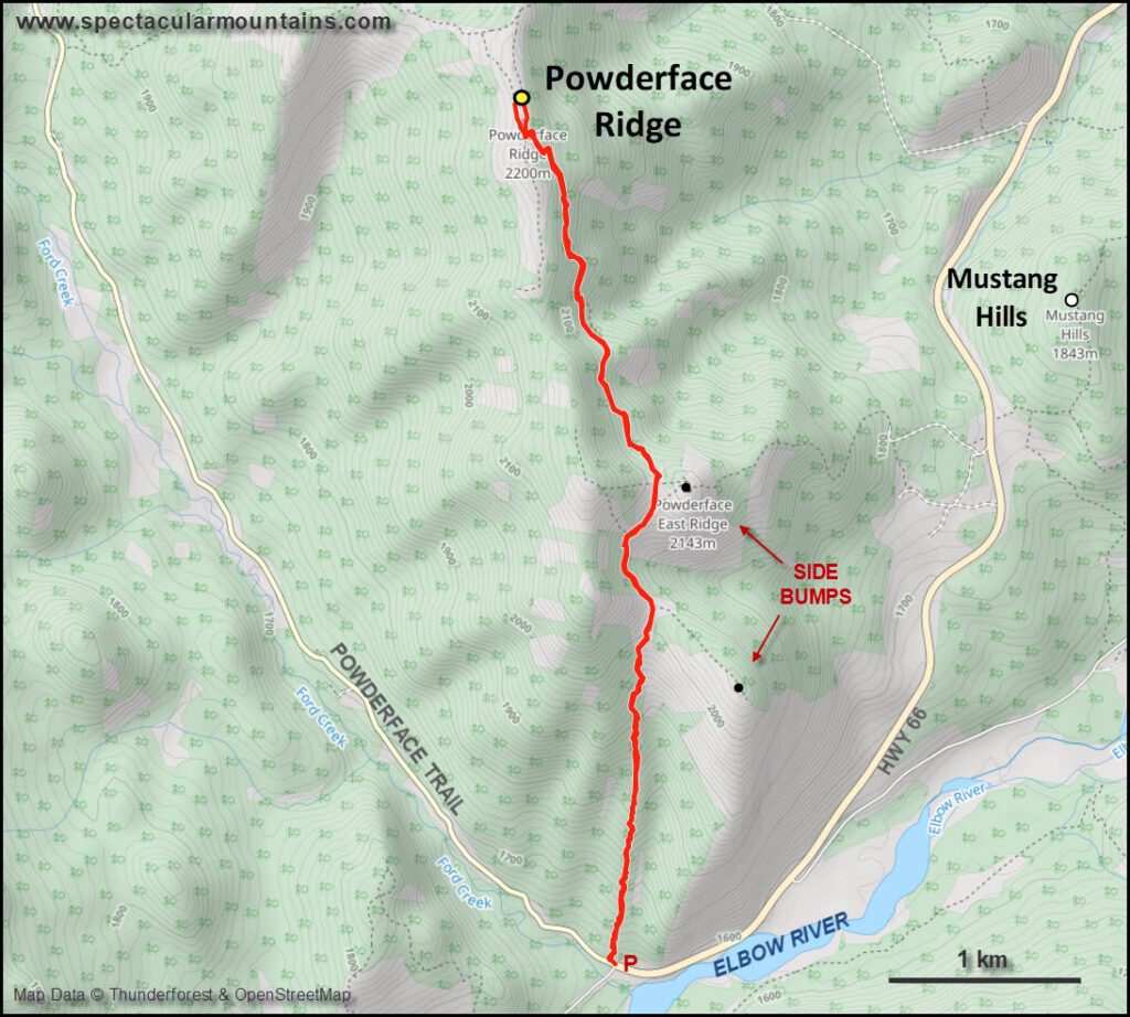 Powderface Ridge (south route) Spectacular Mountains