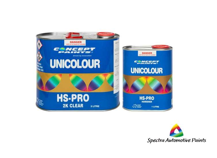 Concept Paints Unicolour HSPRO 2K Clear Kit. (31). 4lt Kit Spectra