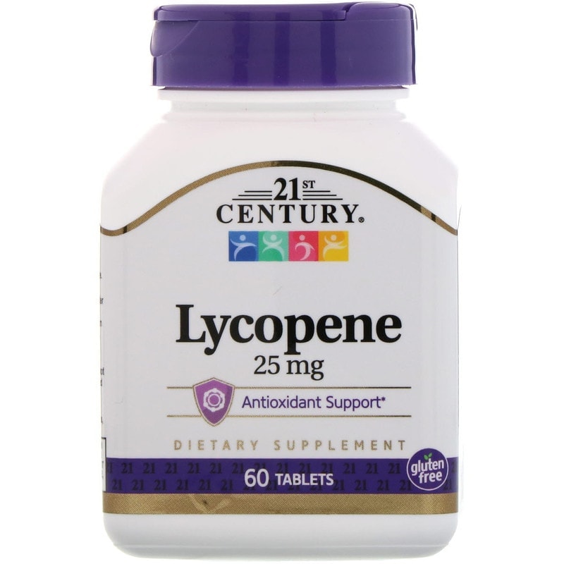 Buy Lycopene, Maximum Strength, 25 mg, 60 Tablets Supplement Online