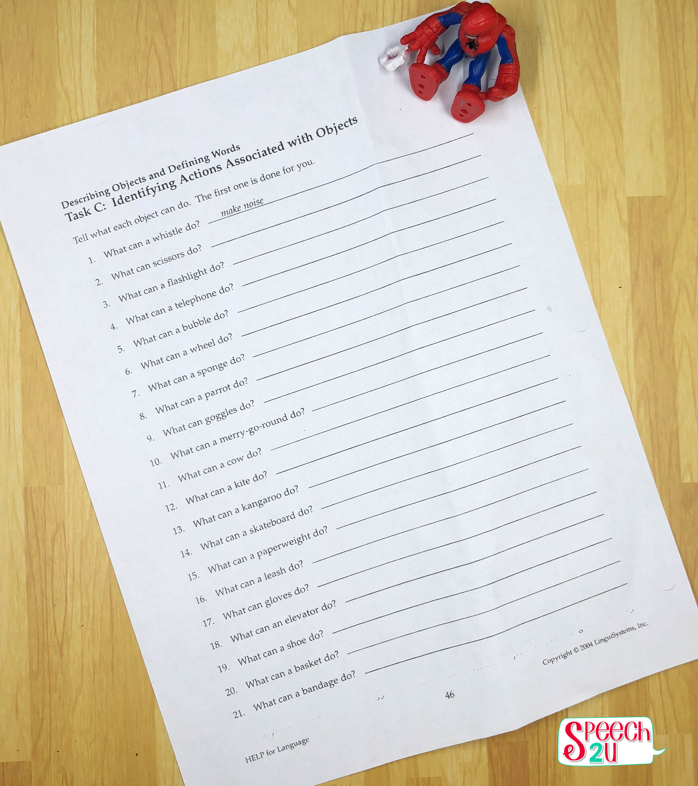 Super Simple Speech Therapy Worksheet Activities Speech 2U