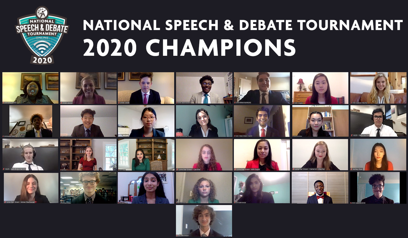 2020 National Champions National Speech & Debate Association