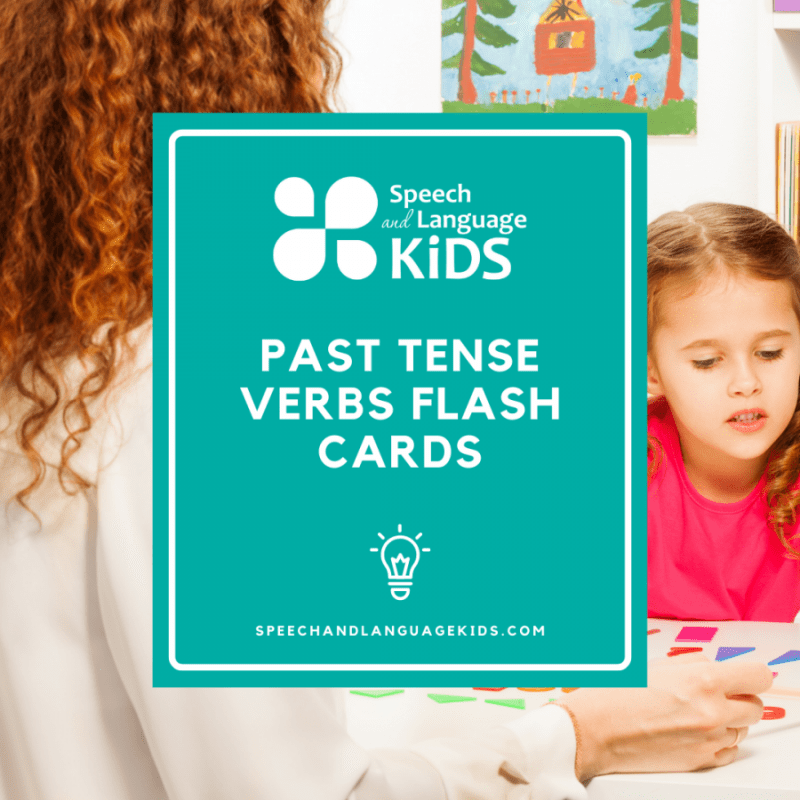 Past Tense Picture Cards Verb Cards for Speech Therapy Speech And