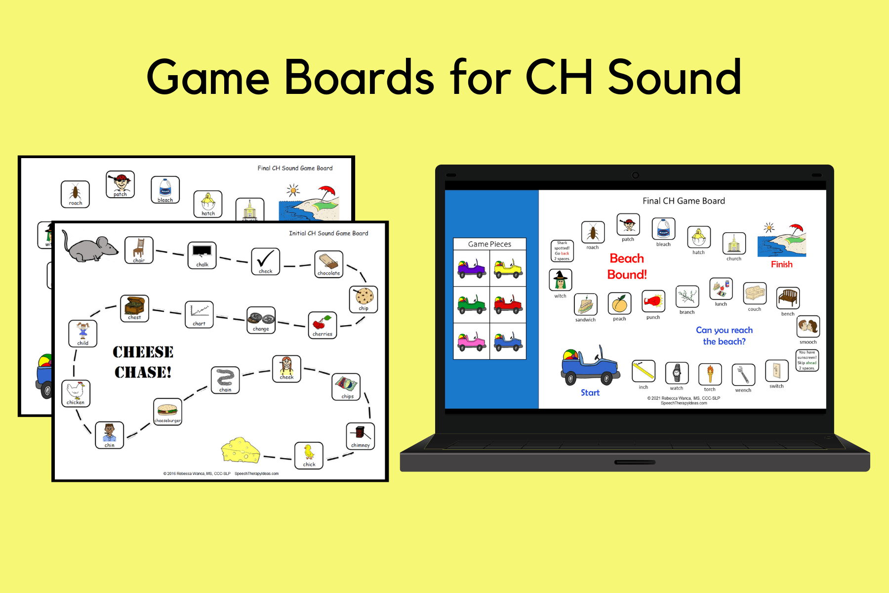 Game Boards for CH Sound Speech Therapy Ideas
