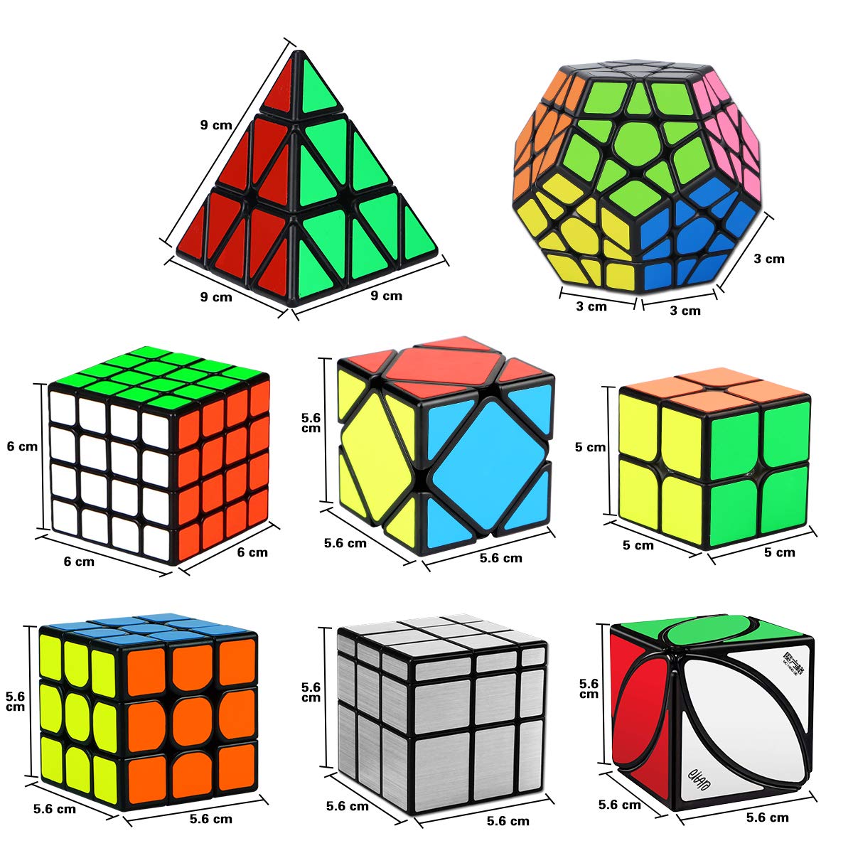 Cubo Rubik Paquete 8 Cubos Qiyi Woooow !! Speed Cubes