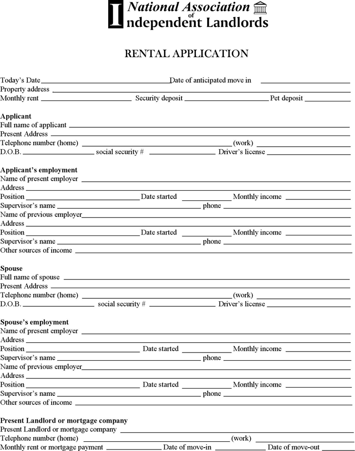 Free Alaska Rental Application Form PDF 127KB 2 Page(s)