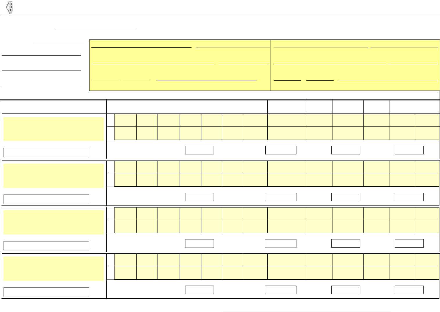 Free Illinois Certified Transcript of Payroll PDF 563KB 2 Page(s)