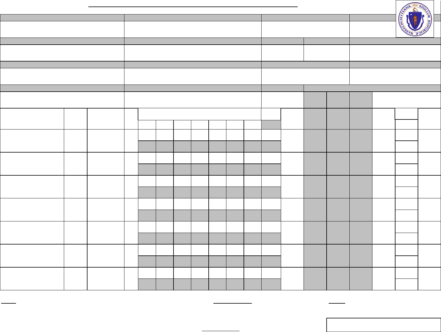 Free Massachusetts Weekly Certified Payroll Report Form PDF 289KB 1 Page(s)