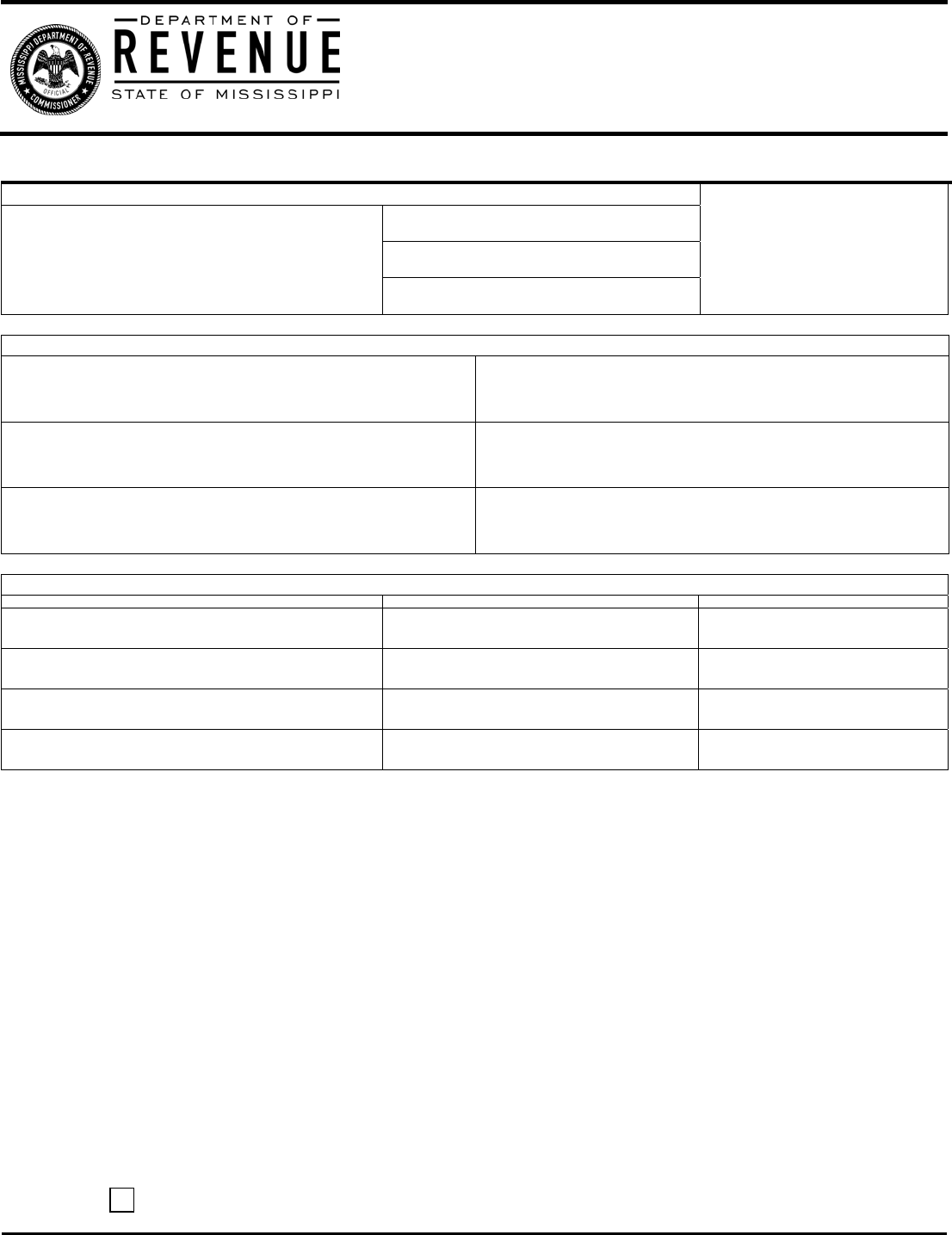 Free Mississippi Tax Power of Attorney Form PDF 33KB 2 Page(s)