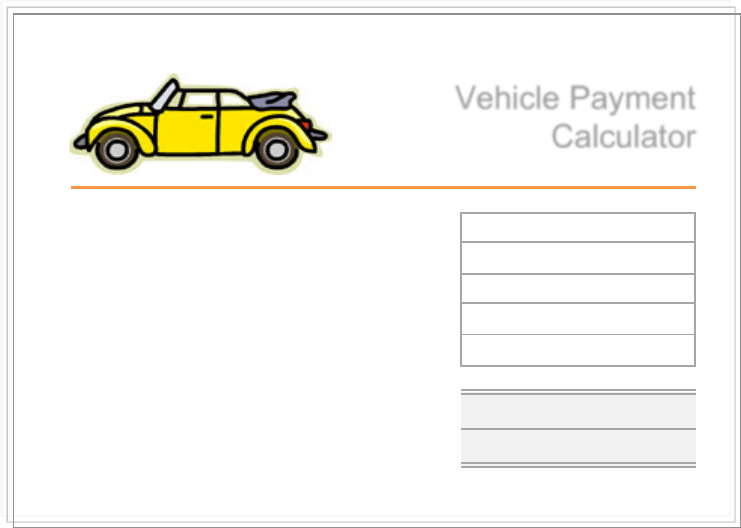 Free Vehicle Loan Payment Calculator xlsx 48KB 1 Page(s)