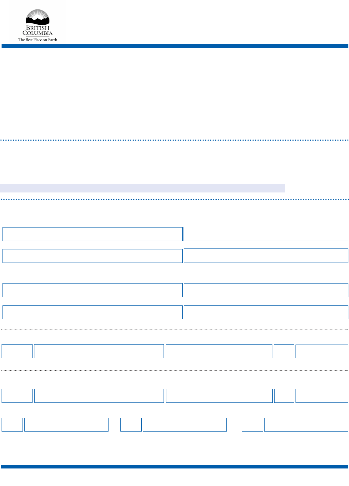 Free British Columbia Residential Tenancy Agreement Form PDF 245KB