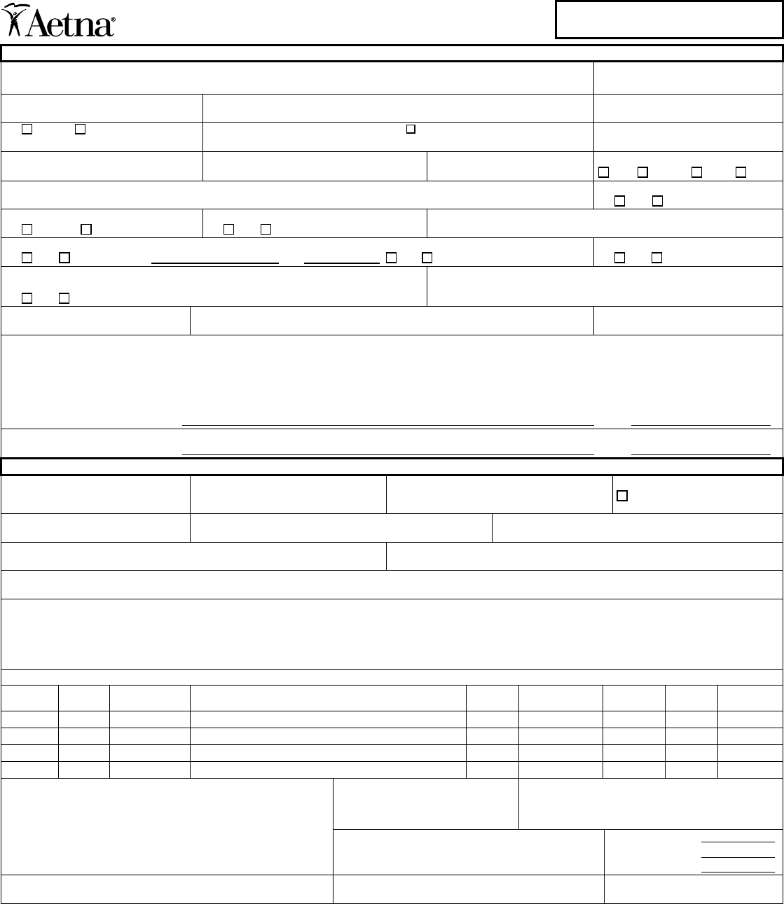 Free Aetna Medical Claim Form PDF 204KB 2 Page(s) Page 2