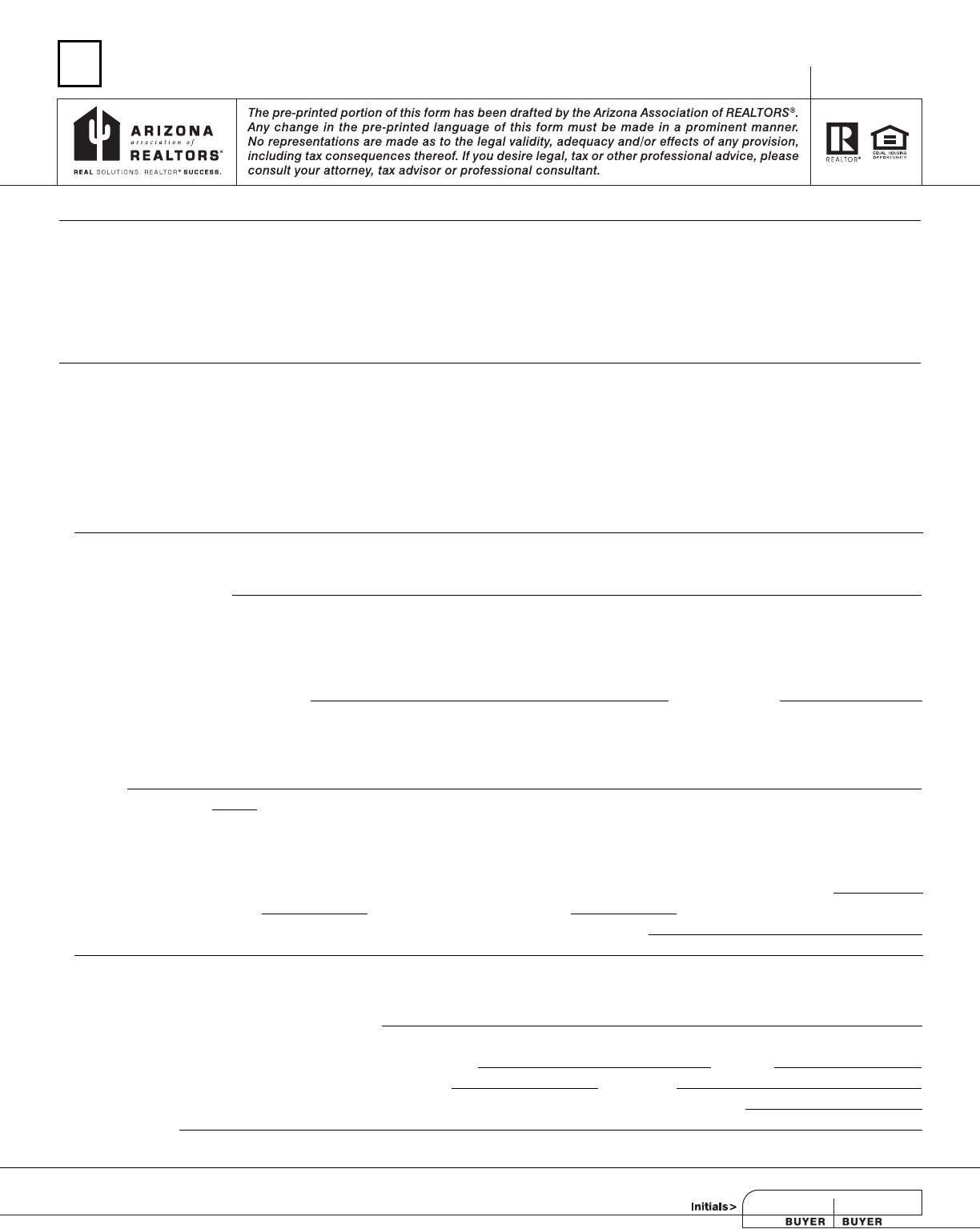 Free Arizona Residential Sellers Property Disclosure Statement PDF