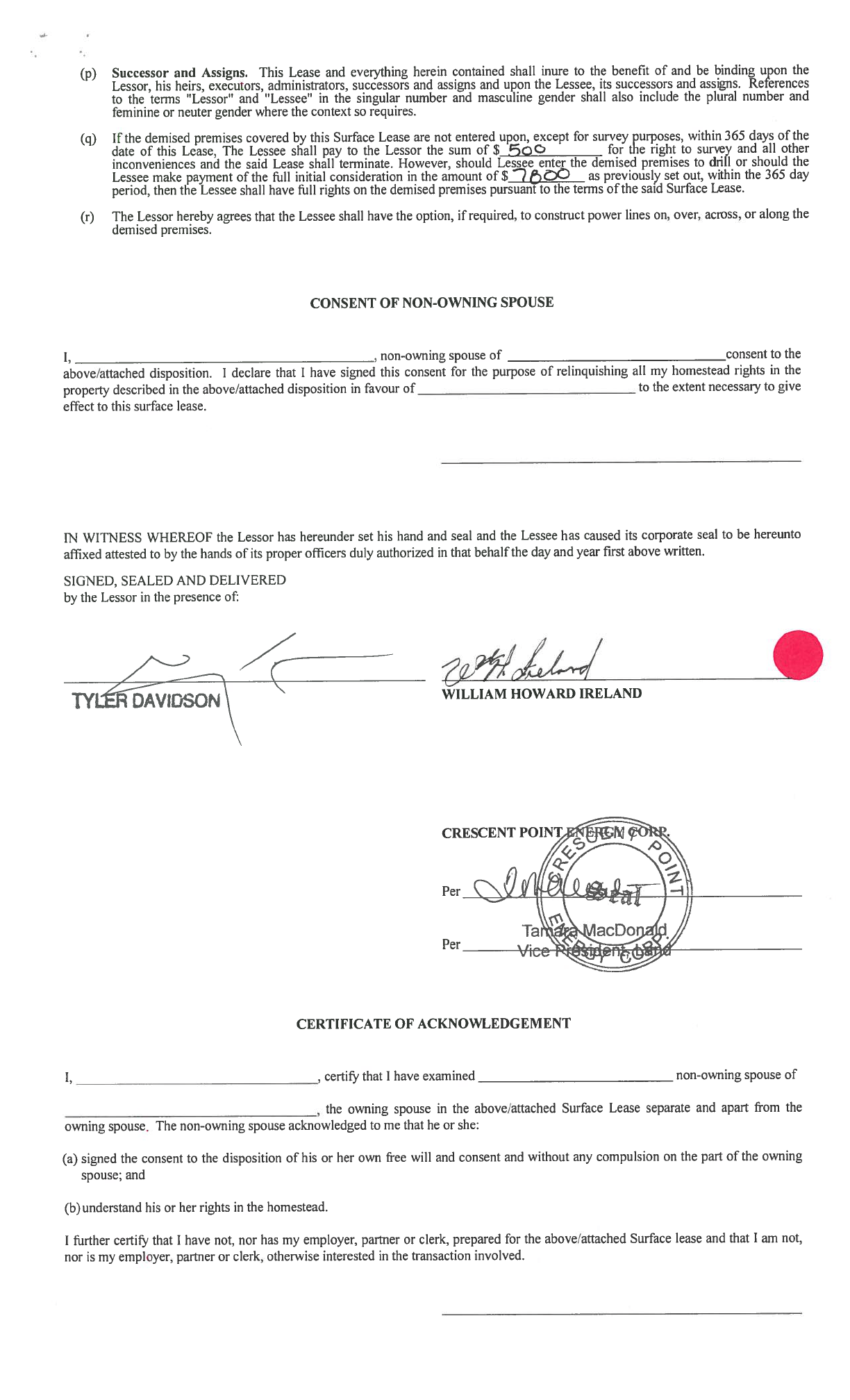 Free Saskatchewan Surface Lease Sample PDF 441KB 10 Page(s) Page 3