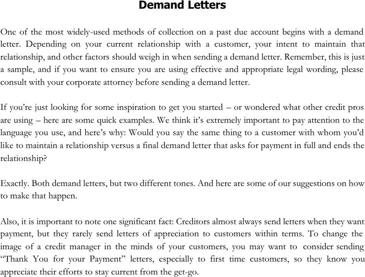 Demand Letter From Attorney Sample Pdf