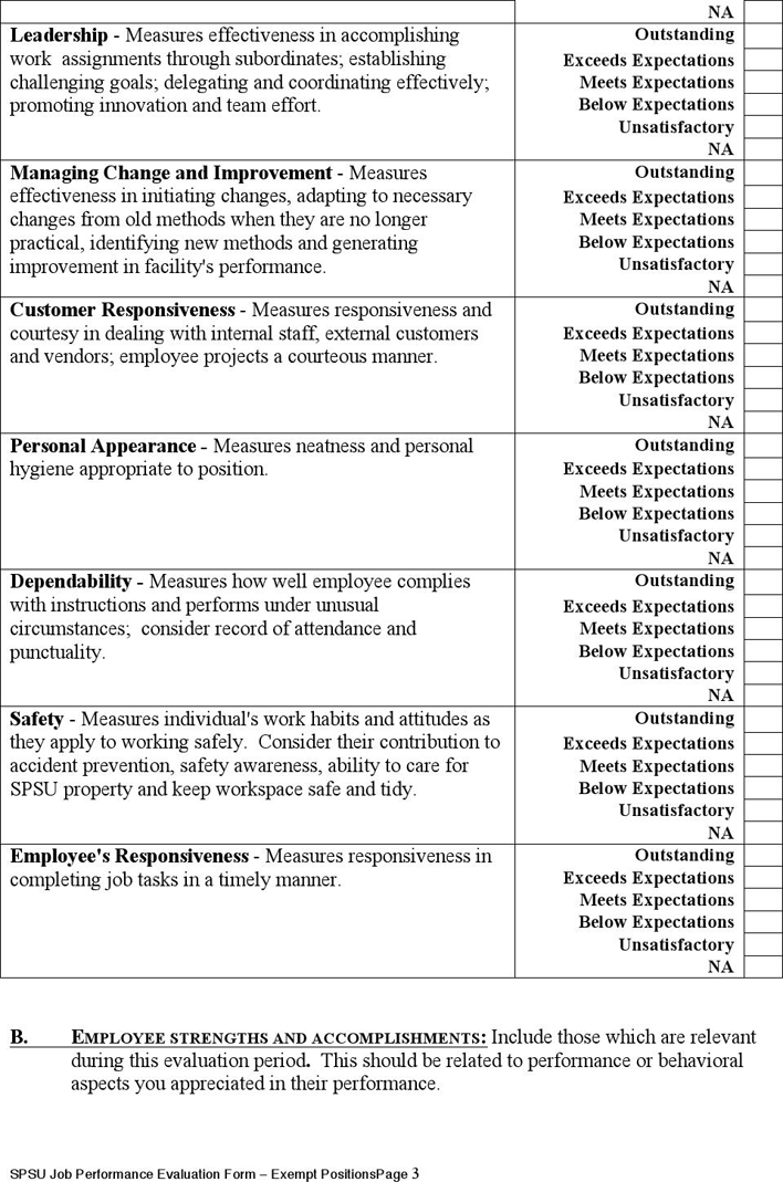 Free Job Performance Evaluation doc 124KB 5 Page(s) Page 3