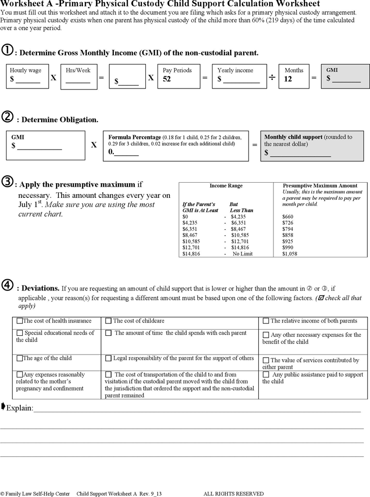 Free Nevada Child Support Worksheet A&B Form PDF 115KB 2 Page(s)
