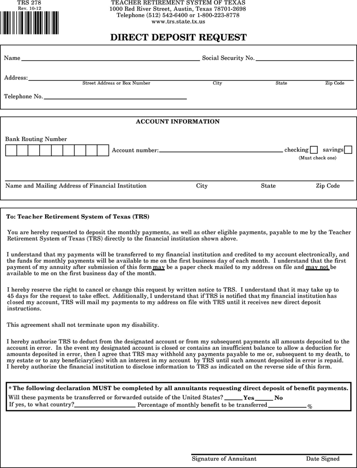 Direct Deposit Template Free Template Download,Customize and Print