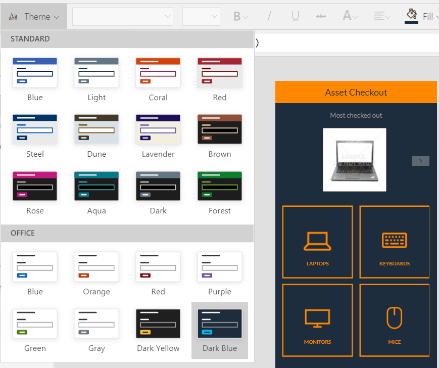 Create a PowerApps App from PowerApps template SPGuides