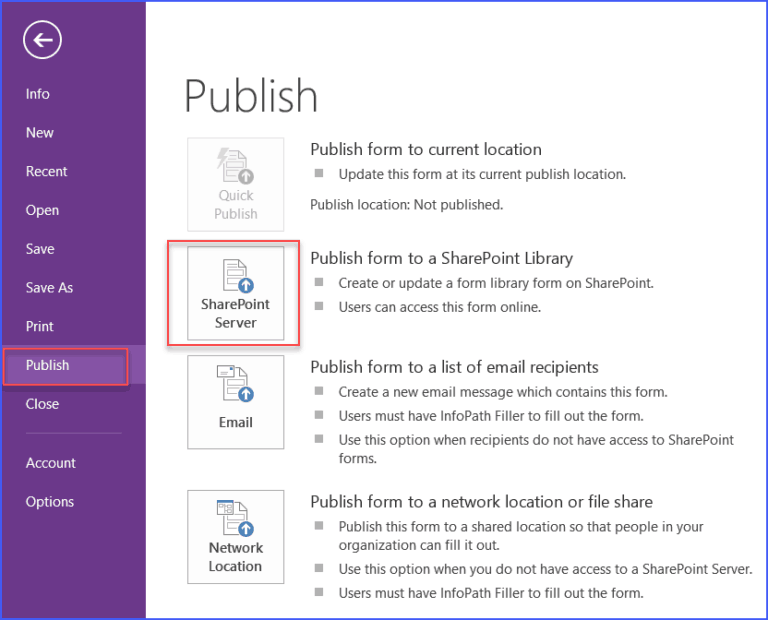 InfoPath form library SharePoint SPGuides