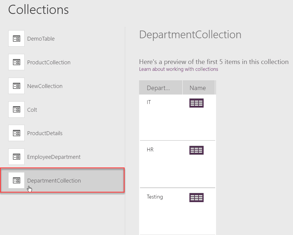 How to use PowerApps Table() Function SPGuides