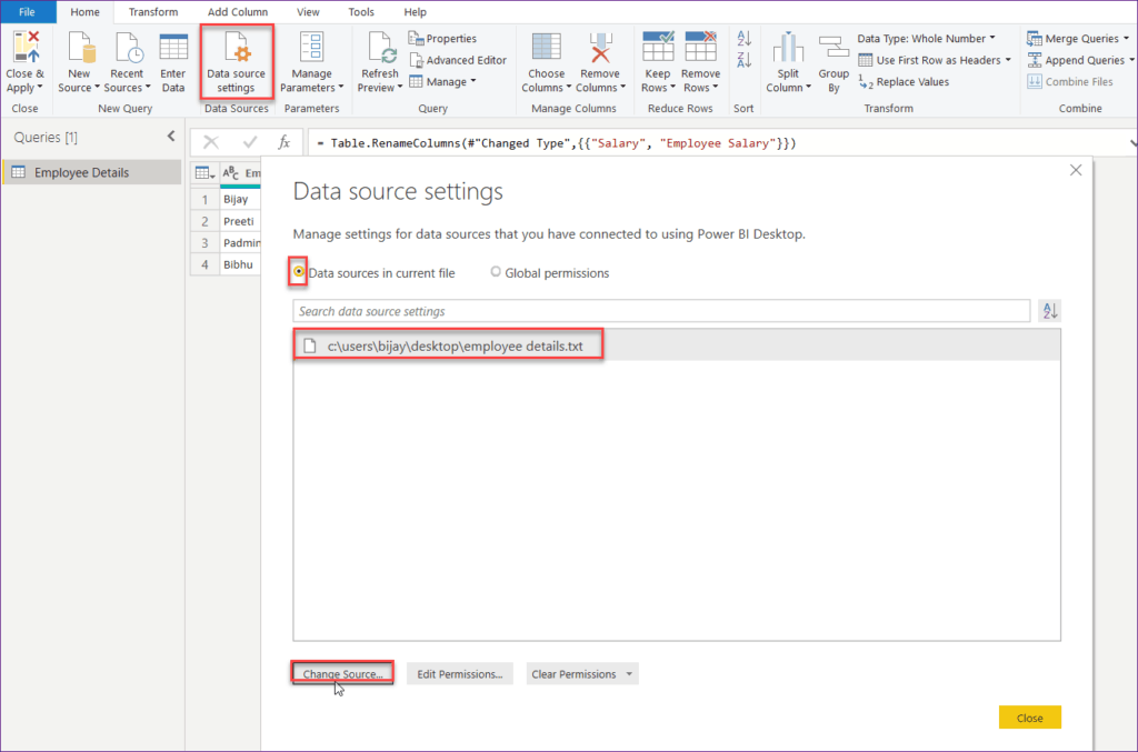 How to change data source in Power Bi SPGuides