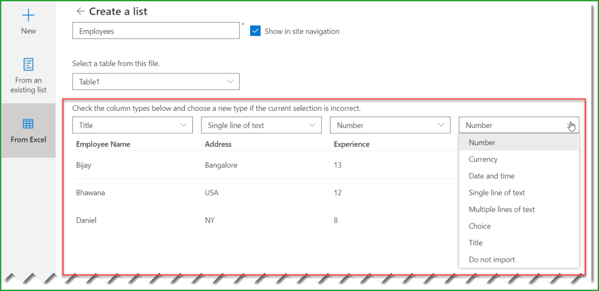 Create SharePoint list from excel + programmatically SPGuides