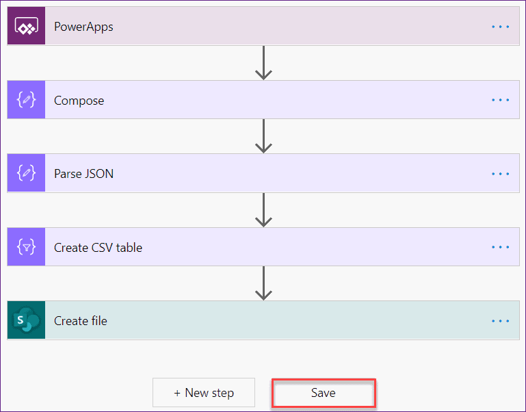 How to Create CSV in SharePoint using PowerApps and Power Automate