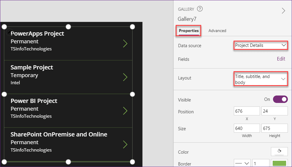 PowerApps Gallery Control Filter Example SPGuides