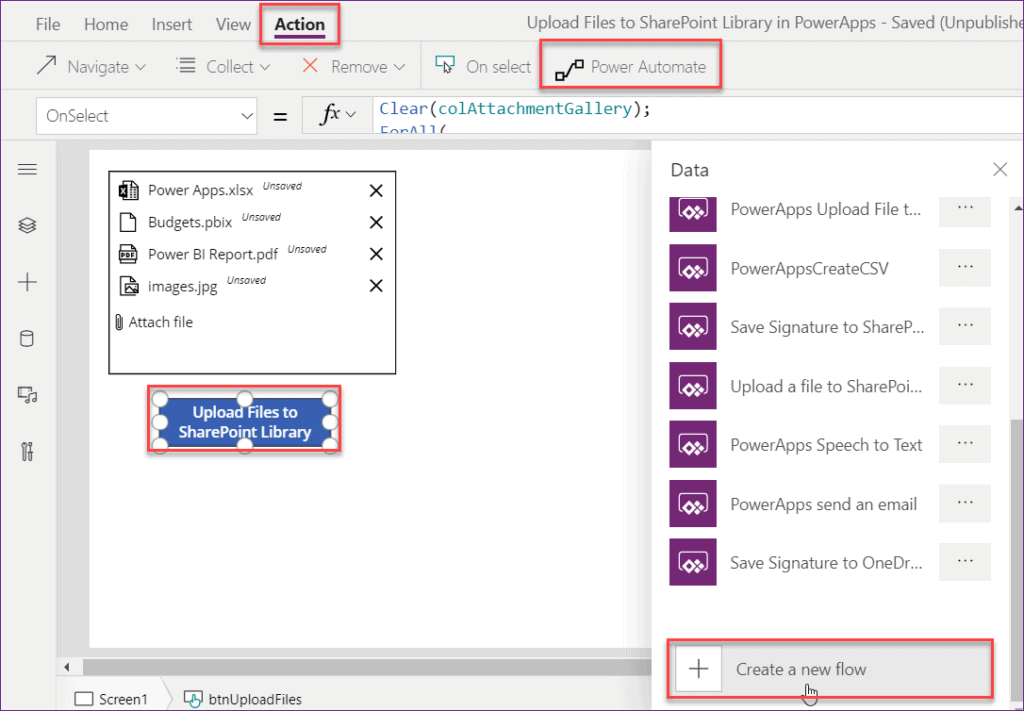PowerApps upload file to SharePoint document library SPGuides