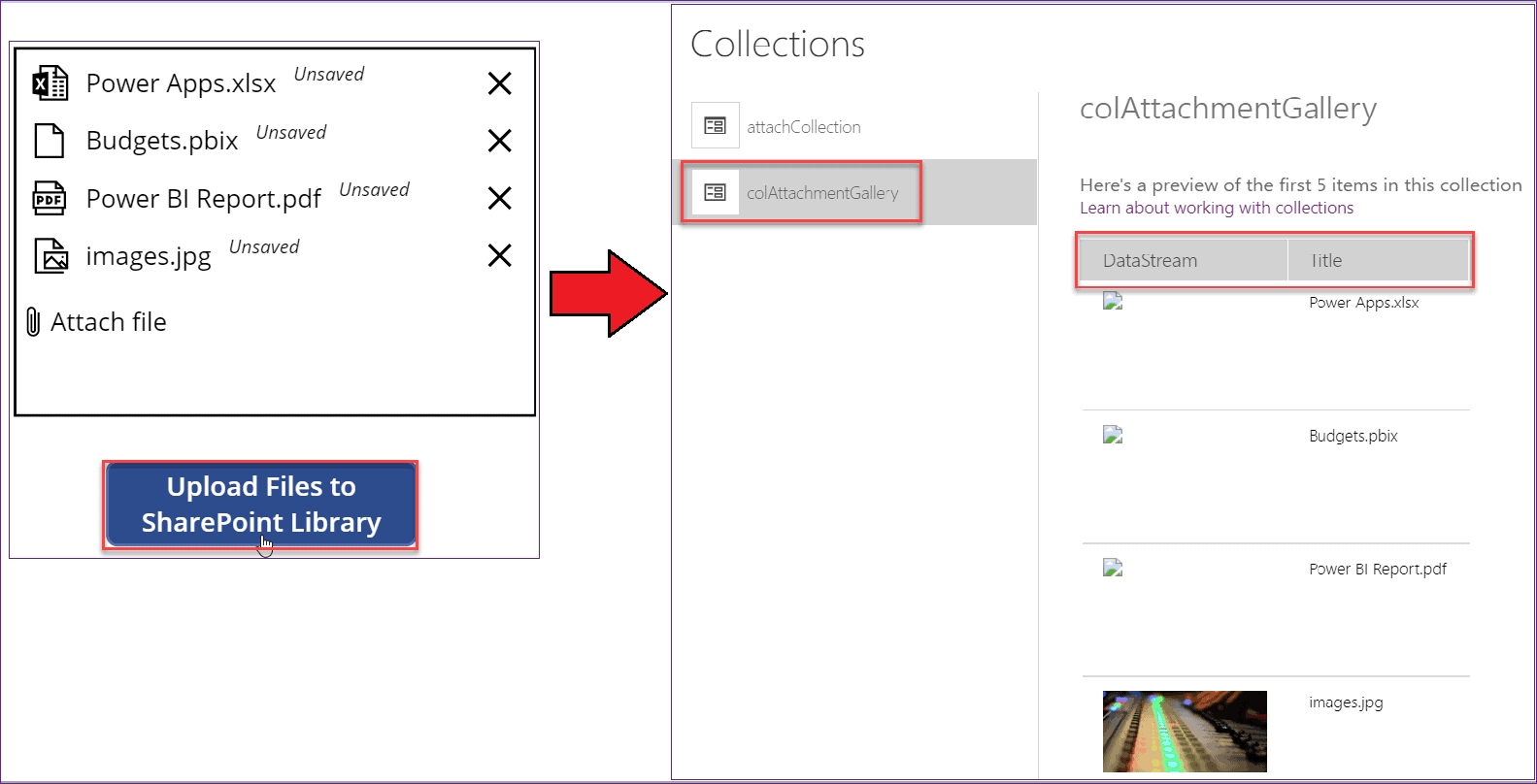 PowerApps upload file to SharePoint document library SPGuides