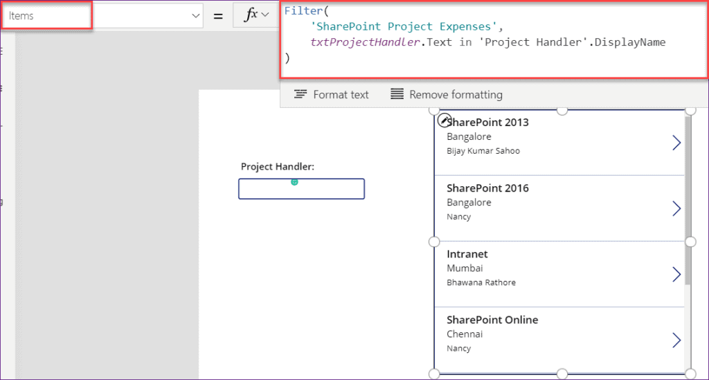 PowerApps Gallery Control Filter Example SPGuides