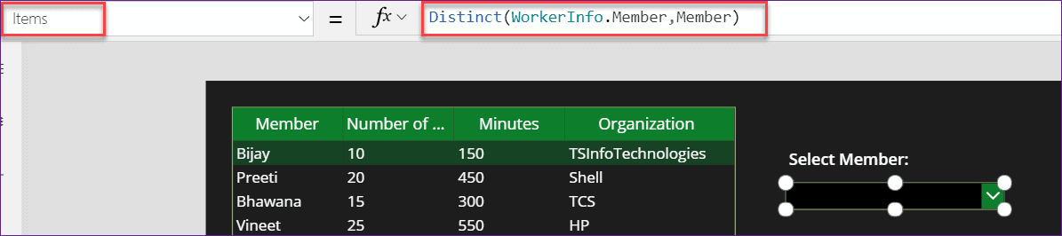 PowerApps Sum function (Get sum of a column PowerApps