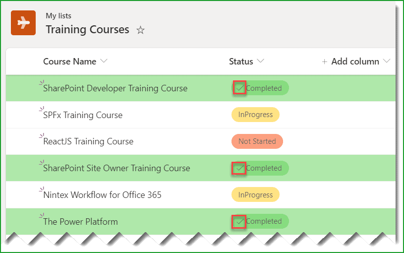 Microsoft Lists Formatting Examples SPGuides