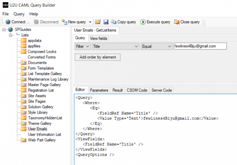 CAML Query Builder SharePoint Online + Examples SPGuides