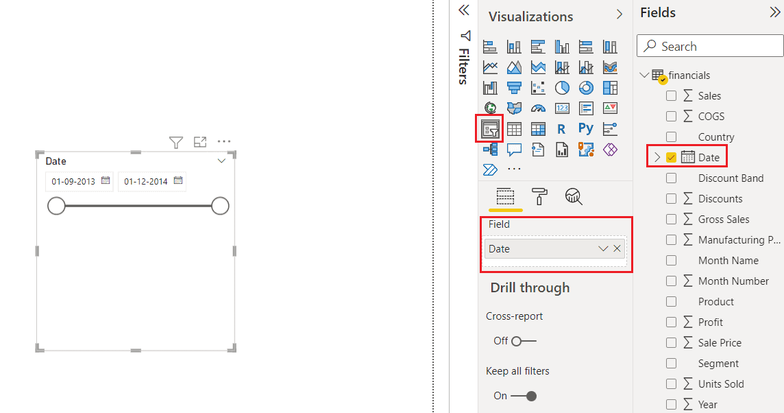 Pivot Table Date Range Slicer Power Bi