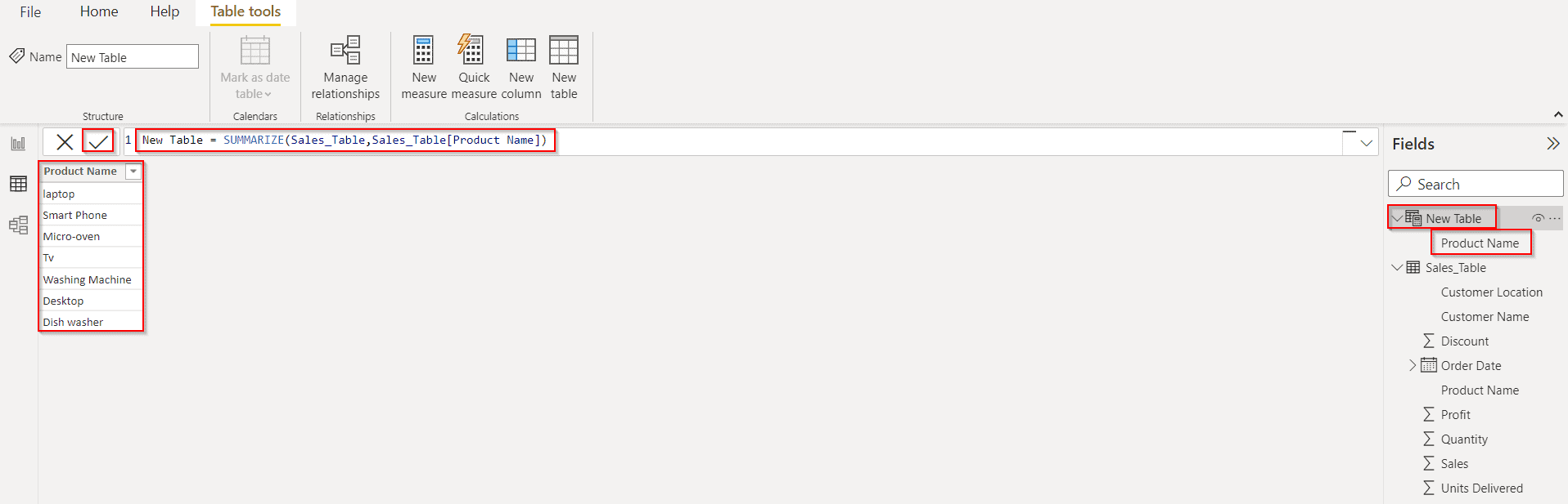 Power BI Create Table From Another Table SPGuides