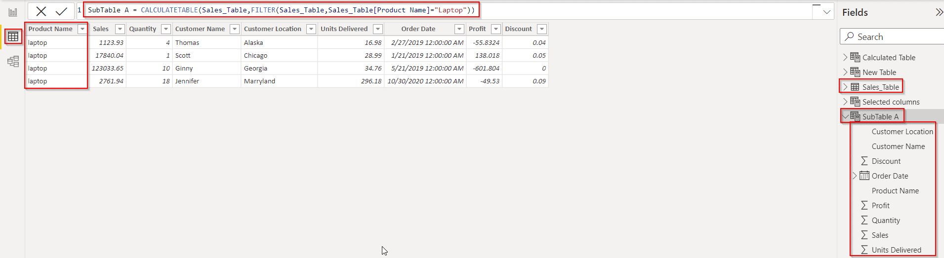 Power BI Create Table From Another Table SPGuides